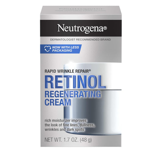  Rapid Wrinkle Repair: Retinol & Hyaluronic Acid Face Moisturizer - Anti-Aging Cream for Fine Lines, Wrinkles, Dark Spots - 1.7 Oz